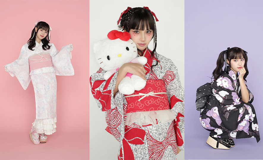 【理央】『ふりふ』サンリオ×ふりふコラボ浴衣のモデルに起用