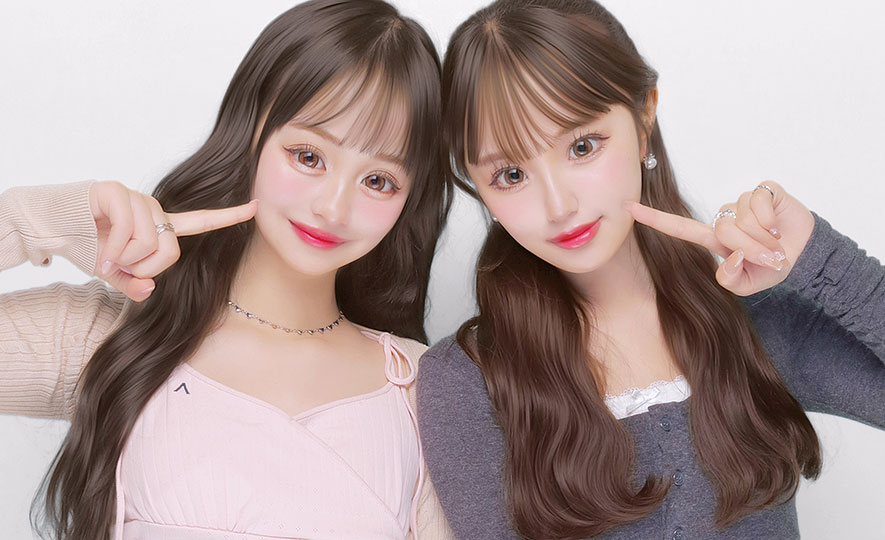 【理央・那悠】プリクラ『Meidy』のイメージモデルに起用